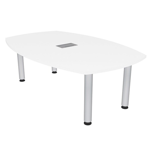 45 in W, 72 in L, 29 in H, Engineered Wood Top, White